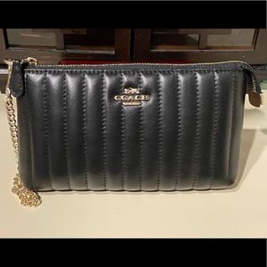 New Coach Linear Quilted Wristlet